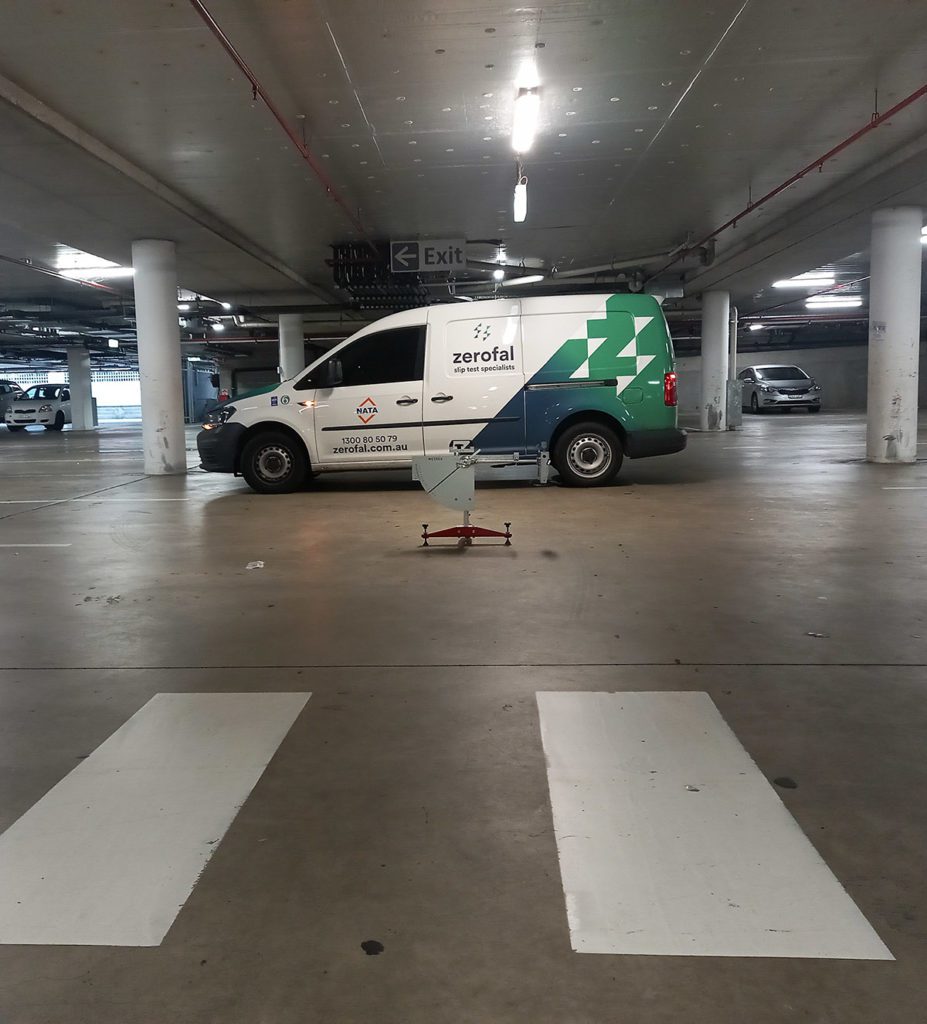 Zerofal Slip resistance testing in carpark