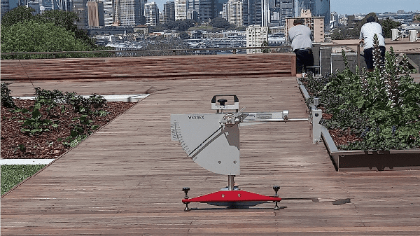 Wessex Portable Skid Resistance Tester performing wet pendulum test to AS 4586:2013 / AS 4663:2013