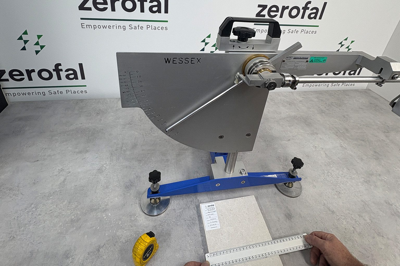 Australian slip testing laboratory scene